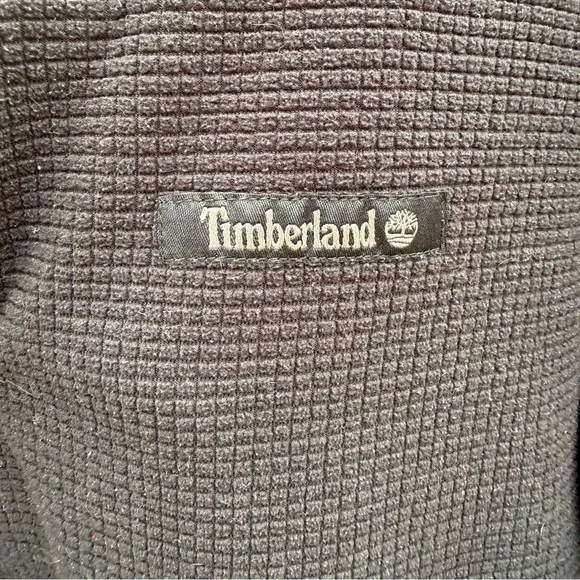 Timberland Men’s Black Quarter Zip Thermal Pullover Sweatshirt Size Medium - Picture 5 of 11